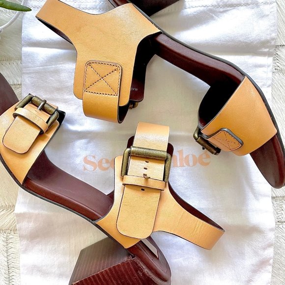 See by Chloé Leather Romy Sandals in Tan - Picture 6 of 16